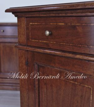 Credenza in legno massello di noce arte povera da 120 cm